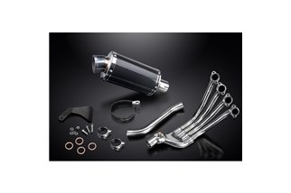 Sistema di scarico completo per Honda Cb650R Cb650R 2019-2021 4-1 Silenziatore ovale in fibra di carbonio da 225 mm