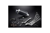 Sistema di scarico completo per Honda Cb650R Cb650R 2019-2021 4-1 Silenziatore ovale in fibra di carbonio da 225 mm