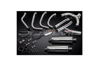 Système d'échappement complet pour Honda Cbr1100Xx Blackbird 350mm Inox Ovale Bsau