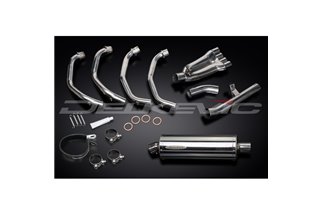 Komplette Abgasanlage für Honda Cbr600F 99–00 4–1, 350 mm ovaler Bsau-Edelstahlschalldämpfer