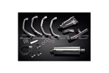 Sistema di scarico completo per Honda Cbr600F 99-00 4-1 350mm Inox Ovale Bsau Silenziatore