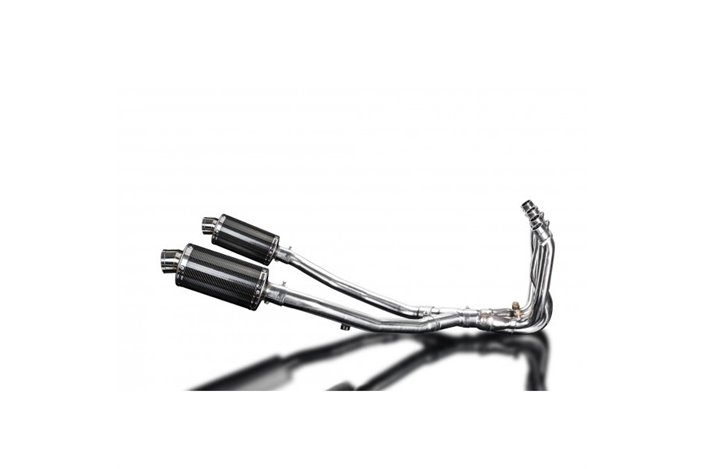 Full Exhaust System for Kawasaki Zzr1400 08-11 4-2 225mm Carbon Oval Mufflers