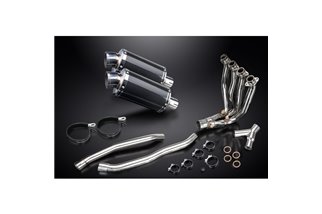 Full Exhaust System for Kawasaki Zzr1400 06-07 4-2 225mm Carbon Oval Mufflers