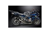 Système d'échappement complet pour silencieux ovales en carbone Kawasaki Zzr1400 06-07 4-2 225 mm