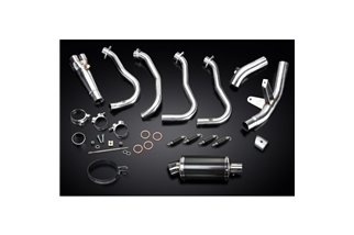 Sistema di scarico completo per Suzuki Gsx-S1000F 2015-2020 225mm Ovale Carbon Silenziatore