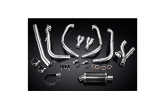 Komplette Abgasanlage für Suzuki Gsx1300R Hayabusa 2008–2020, 4–1, 225 mm ovaler Carbon-Schalldämpfer