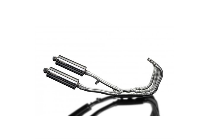 Complete Exhaust System for Suzuki Gsx1400 01-04 4-2 350mm Stainless Steel Oval Bsau Muffler