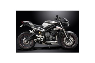 Komplette Abgasanlage für Triumph Street Triple 765Rs 2017-20 225mm Oval Carbon