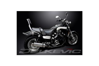 Komplette Abgasanlage für Yamaha V-Max Vmx1200, 350 mm ovale Bsau-Schalldämpfer aus Edelstahl