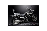 Komplette Abgasanlage für Yamaha V-Max Vmx1200, 350 mm ovale Bsau-Schalldämpfer aus Edelstahl