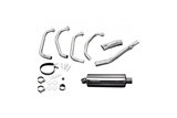 Sistema di scarico completo silenziatori ovali in acciaio inox da 350 mm kawasaki gpz500s 1987 2007