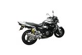 Sistema di scarico completo silenziatori ovali in acciaio inox da 350 mm yamaha fj1200 1988 1990