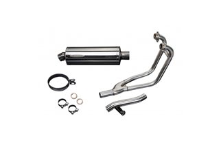 Complete exhaust system 350mm oval stainless steel silencers yamaha xjr1200 1995 1998