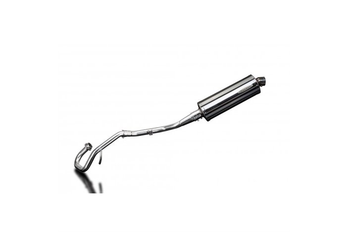 Sistema di scarico completo silenziatori ovali in acciaio inox da 350 mm yamaha fj1100 1984 1985