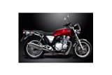 Complete exhaust system for Honda Cb1100A 13-17 4-1 350mm Stainless Steel Oval Bsau Muffler