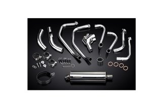 Complete exhaust system for Honda Vfr800X Crossrunner 11-14 Oval Stainless Steel Muffler 350mm