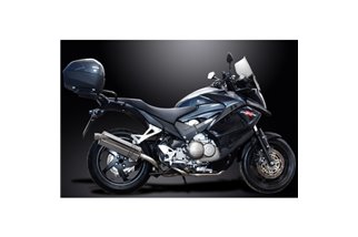 Système d'échappement complet pour Honda Vfr800X Crossrunner 11-14 Silencieux Ovale Inox 350mm