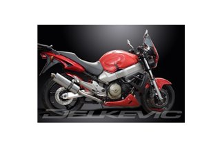 Sistema di scarico completo per Honda Cb1100Sf X11 1999-02 4-2 350mm Stainless Ovale Bsau Silenziatori