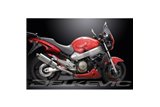 Sistema di scarico completo per Honda Cb1100Sf X11 1999-02 4-2 350mm Stainless Ovale Bsau Silenziatori