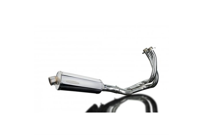 Complete exhaust system for Kawasaki Kle650 Versys 15-20 Oval Stainless Steel Muffler 350mm