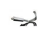 Sistema di scarico completo per Kawasaki Kle650 Versys 15-20 Silenziatore Ovale Inox 350mm