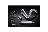 Complete exhaust system for Kawasaki Kle650 Versys 15-20 Oval Stainless Steel Muffler 350mm