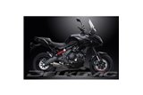 Sistema di scarico completo per Kawasaki Kle650 Versys 15-20 Silenziatore Ovale Inox 350mm