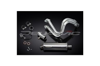 Complete exhaust system for Kawasaki Ninja 650 2017-20 Oval Stainless Steel Muffler 350mm