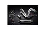 Complete exhaust system for Kawasaki Ninja 650 2017-20 Oval Stainless Steel Muffler 350mm