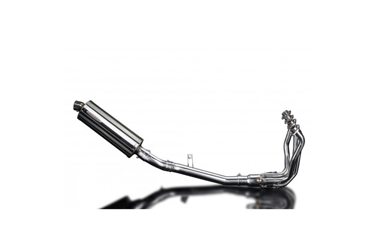 Complete exhaust system for Kawasaki Z900 17-19 Bsau Oval Stainless Steel Silencer 350mm