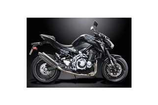 Complete exhaust system for Kawasaki Z900 17-19 Bsau Oval Stainless Steel Silencer 350mm