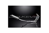 Complete exhaust system for Suzuki Gsf650 Bandit 05-07 Oval Stainless Steel Muffler 350mm