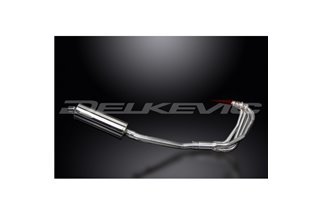 Komplette Abgasanlage für Suzuki Gsx600F 97–06 4–1, 350 mm ovaler Edelstahl-Schalldämpfer