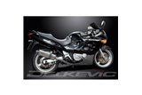 Sistema di scarico completo per Suzuki Gsx600F 97-06 4-1 350mm Inox Ovale Bsau Silenziatore