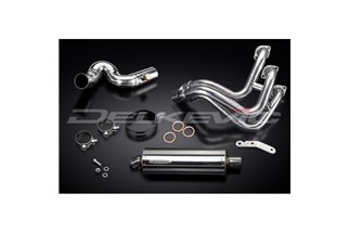 Sistema di scarico completo per Yamaha Tracer 900 2015-20 Silenziatore Ovale Inox 350mm