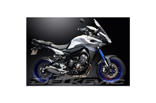 Komplette Abgasanlage für Yamaha Tracer 900 2015–20, ovaler Edelstahlschalldämpfer 350 mm