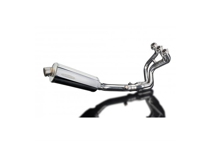 Complete exhaust system for Yamaha Xsr900 16-20 350mm Stainless Steel Oval Bsau Muffler