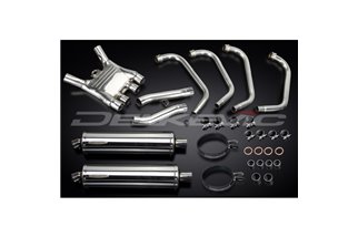 Sistema di scarico completo per Yamaha Fj1200 1Tx 1986-87 350mm Stainless Ovale Silenziatori