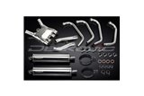 Sistema di scarico completo per Yamaha Fj1200 1Tx 1986-87 350mm Stainless Ovale Silenziatori