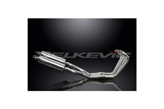 Sistema di scarico completo per Yamaha Fj1200 1Tx 1986-87 350mm Stainless Ovale Silenziatori