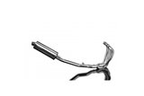 Complete exhaust system 350 mm oval stainless steel silencers kawasaki zzr1400 2012 2020