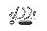 Sistema di scarico completo silenziatore ovale in acciaio inox da 350 mm triumph tiger 800 2010 2019