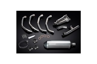 Komplette Abgasanlage für Honda Cbr600F 99–00 4–1, 343 mm Titan-X-Oval-Bsau-Schalldämpfer