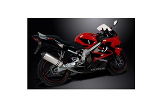 Komplette Abgasanlage für Honda Cbr600F 99–00 4–1, 343 mm Titan-X-Oval-Bsau-Schalldämpfer