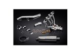 Complete exhaust system for Kawasaki Gtr1400 07-20 350 mm stainless steel oval silencer