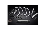 Sistema di scarico completo per Kawasaki Versys 1000 10-14 Full 4-1 350mm Stainless Ovale Bsau Silenziatore