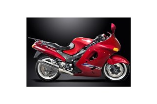 Système d'échappement complet pour Kawasaki Zzr1100 1990-2001 4-1 350 mm, silencieux ovale en acier inoxydable