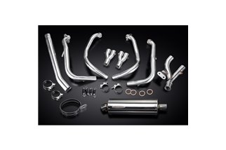 Sistema di scarico completo per Suzuki Gsx1300R Hayabusa 08-20 4-1 Silenziatore ovale inox 350 mm