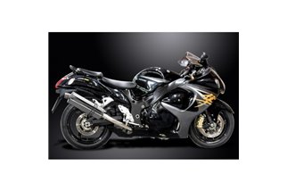 Sistema di scarico completo per Suzuki Gsx1300R Hayabusa 08-20 4-1 Silenziatore ovale inox 350 mm