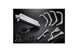 Komplette Abgasanlage für Suzuki Gsx1400 2006–2007 4–1, 350 mm ovaler Edelstahl-Schalldämpfer